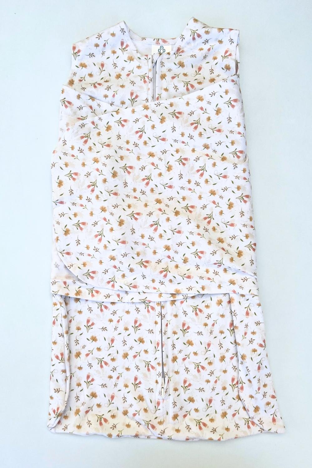 Saco de Dormir Swaddle em Algodão Egípcio Fleur Roses Um Balalum